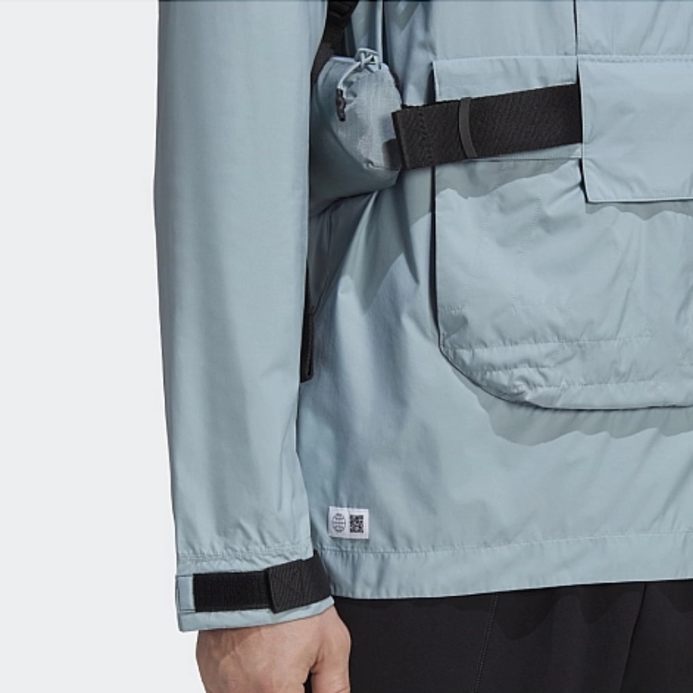 NWT Adidas Magic Grey TERREX Made To Be Remade Windbreaker Anorak XL - Picture 6 of 8